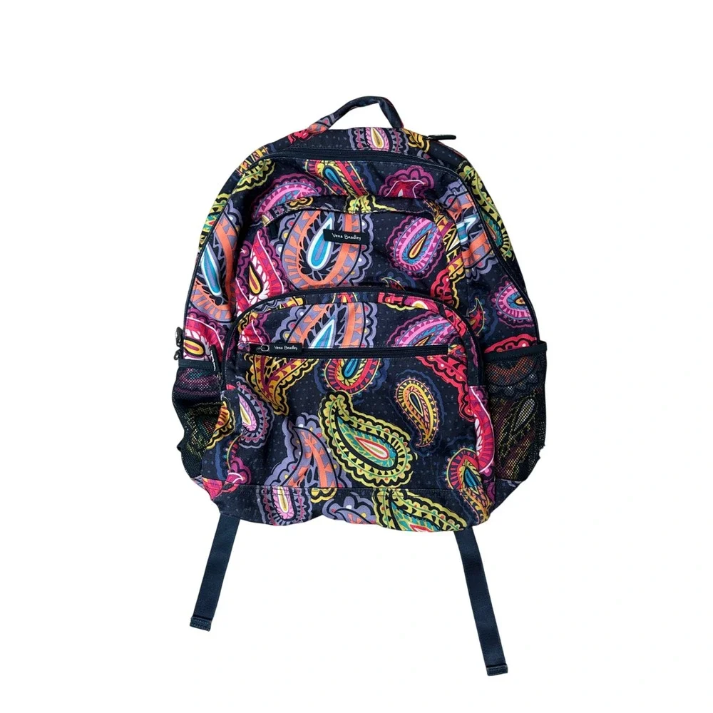 Vera Bradley Sun Valley Paisley Backpack Multi Color Campus School Bag